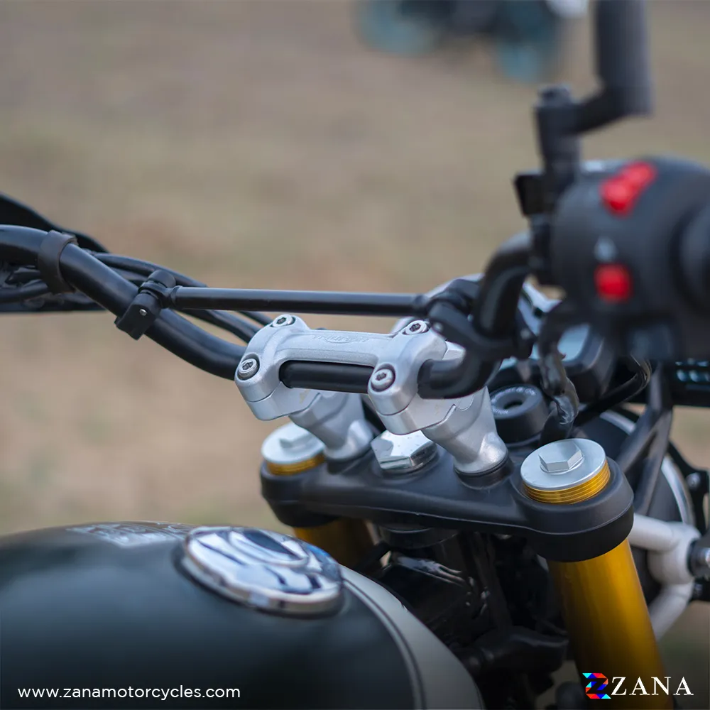 Zana - Offset Handlebar Riser Silver for Triumph Scrambler 400 X / Scrambler 400 XC / Tracker 400 - Image 2