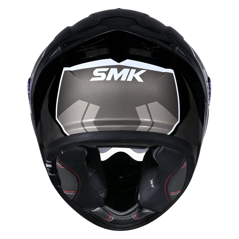 SMK Typhoon Aerot Matt Black Grey Helmet (MA266) - Image 3