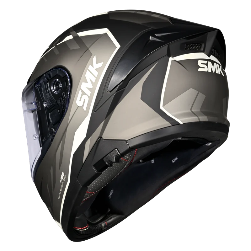SMK Typhoon Aerot Matt Black Grey Helmet (MA266) - Image 5