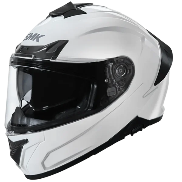 SMK Typhoon Solid Gloss White Helmet (GL100)