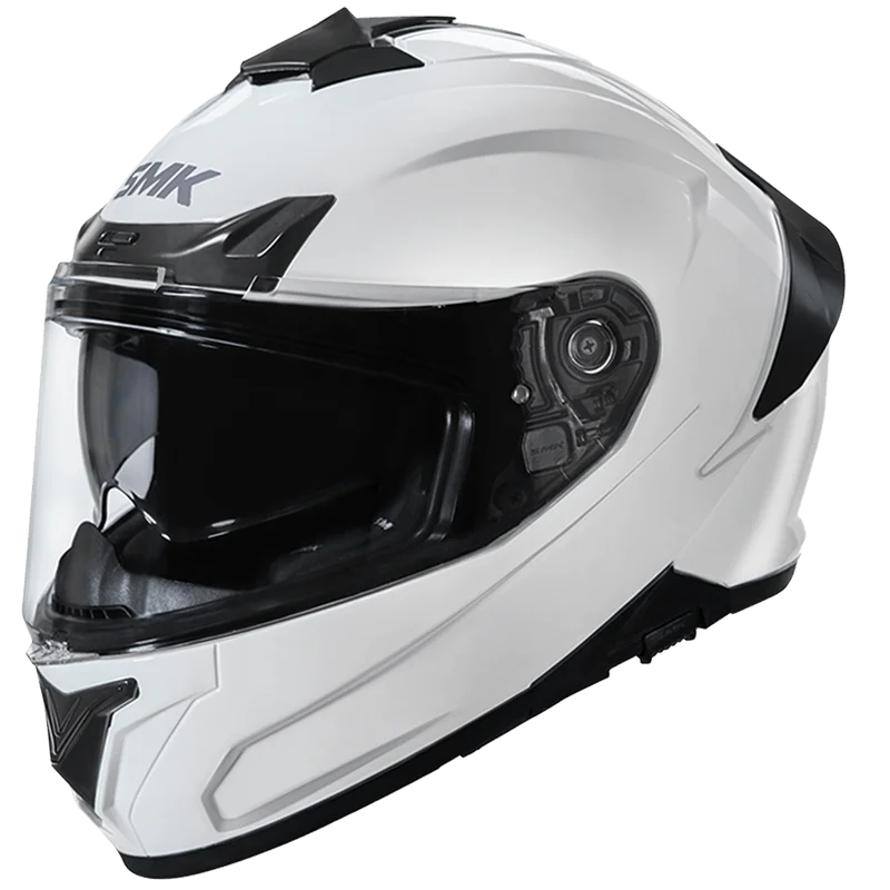 SMK Typhoon Solid Gloss White Helmet (GL100)