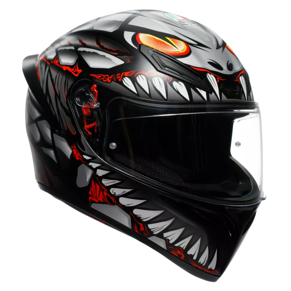 AGV K1 S Lyzard Matt Black Grey Red Helmet
