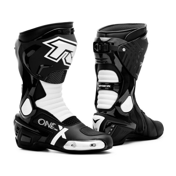 Tiger Racing  X ONE PRO BOOTS BLACK WHITE