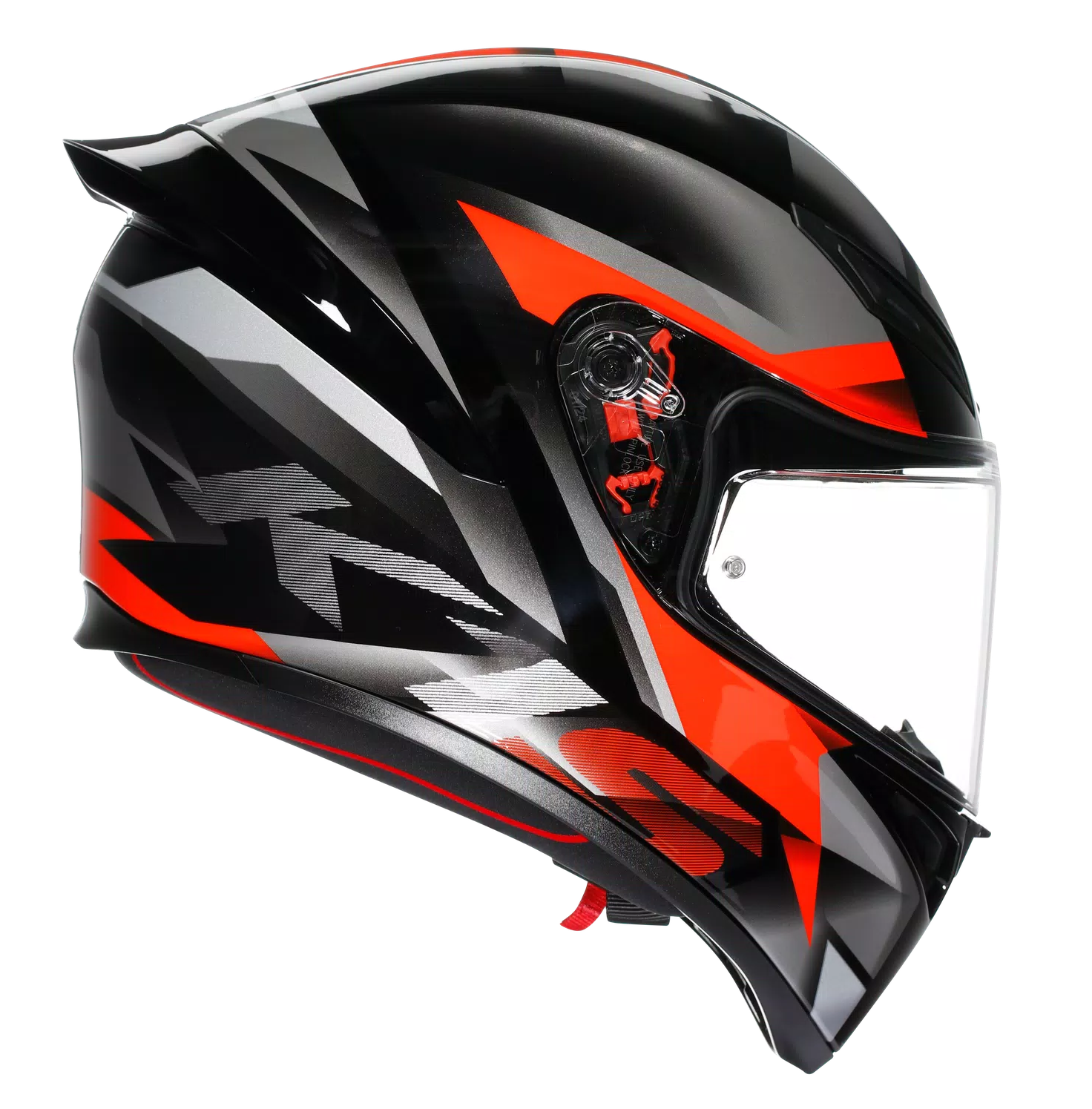AGV K1 S Fastlap Gloss Black Grey Red Helmet - Image 3