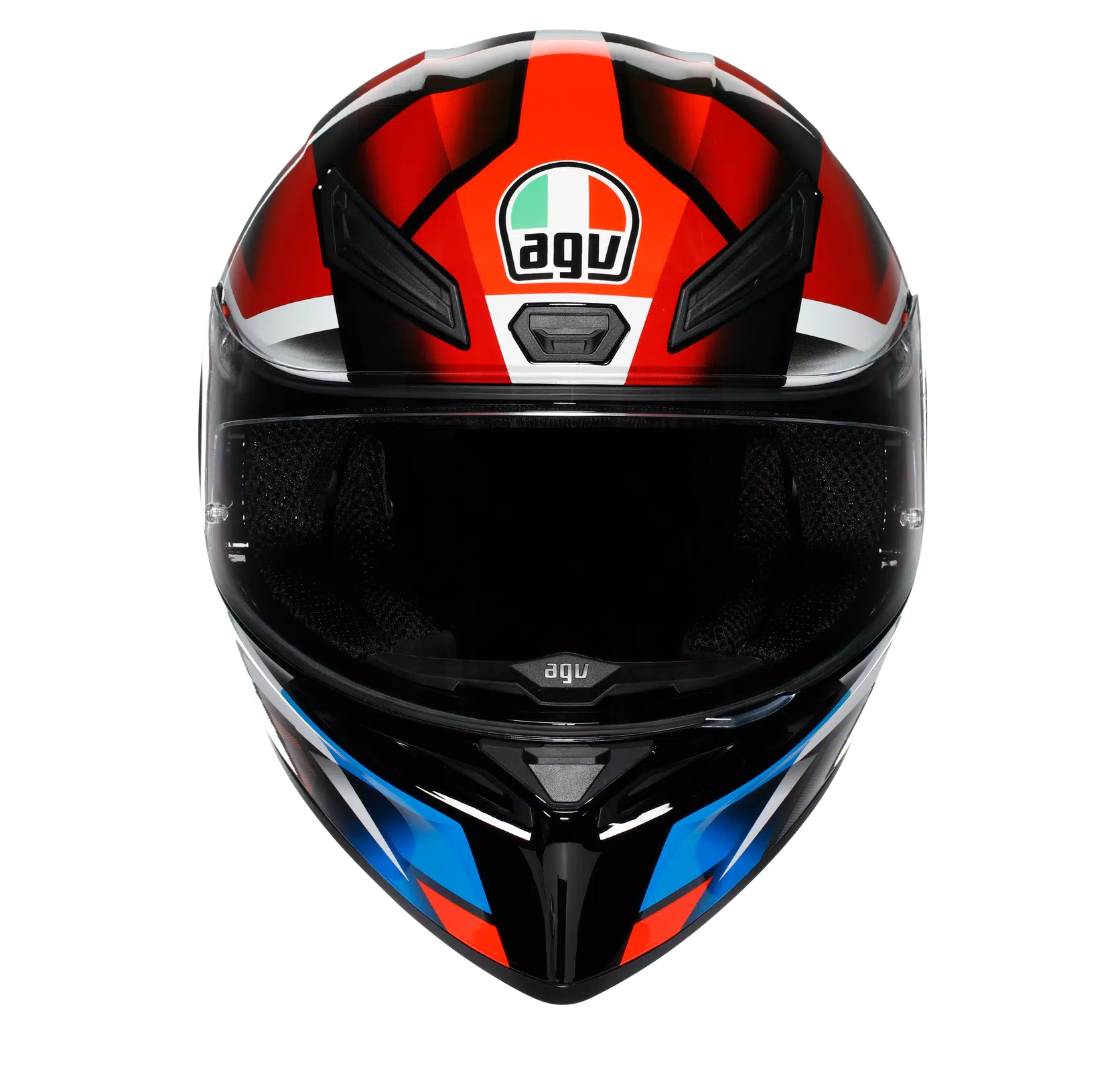AGV K1 S Fastlap Gloss Black Red Blue Helmet - Image 3