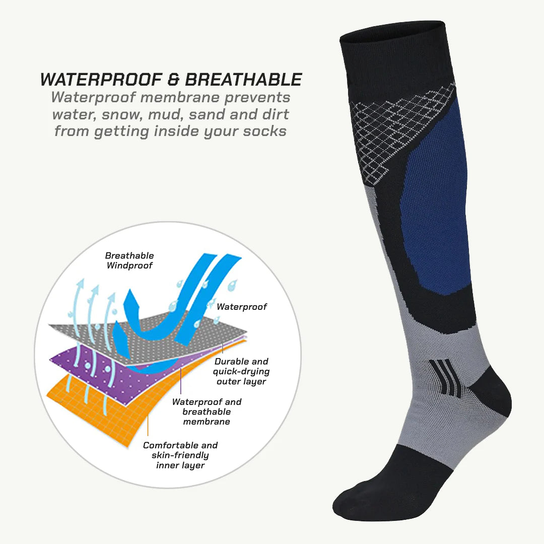 RANDY SUN – WATERPROOF SOCKS KNEE HIGH (BLUE/GRAY) - Image 3