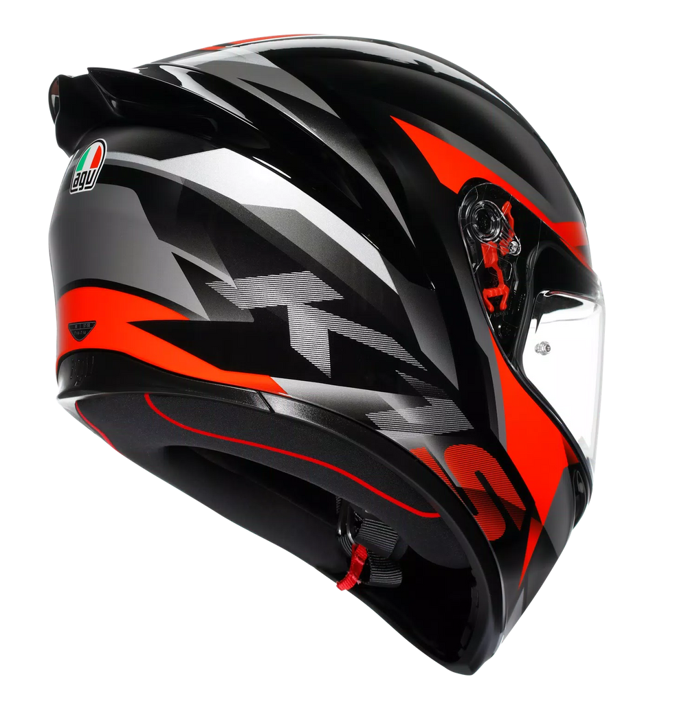 AGV K1 S Fastlap Gloss Black Grey Red Helmet - Image 2