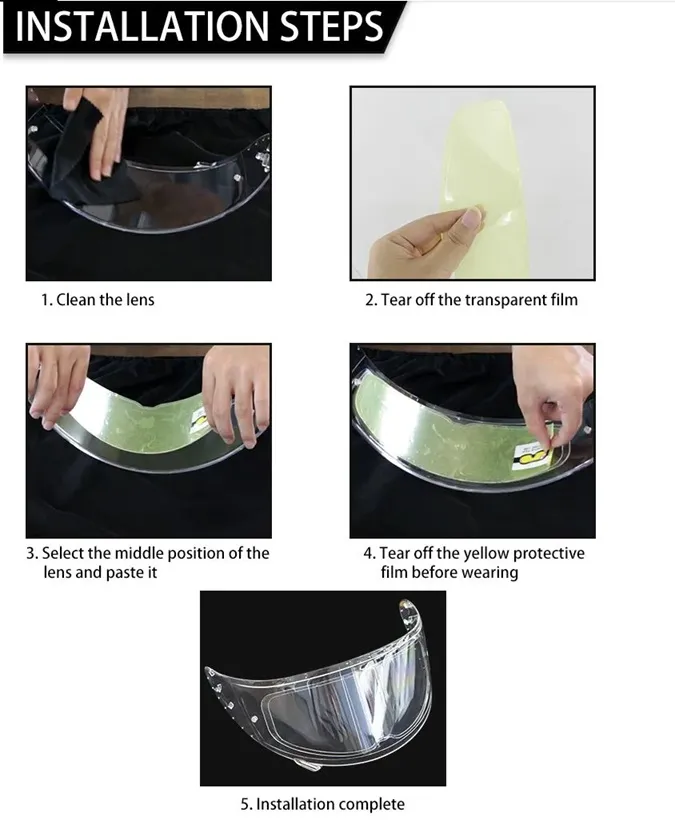 Universal Anti-Fog Visor Film for Helmet - Image 4