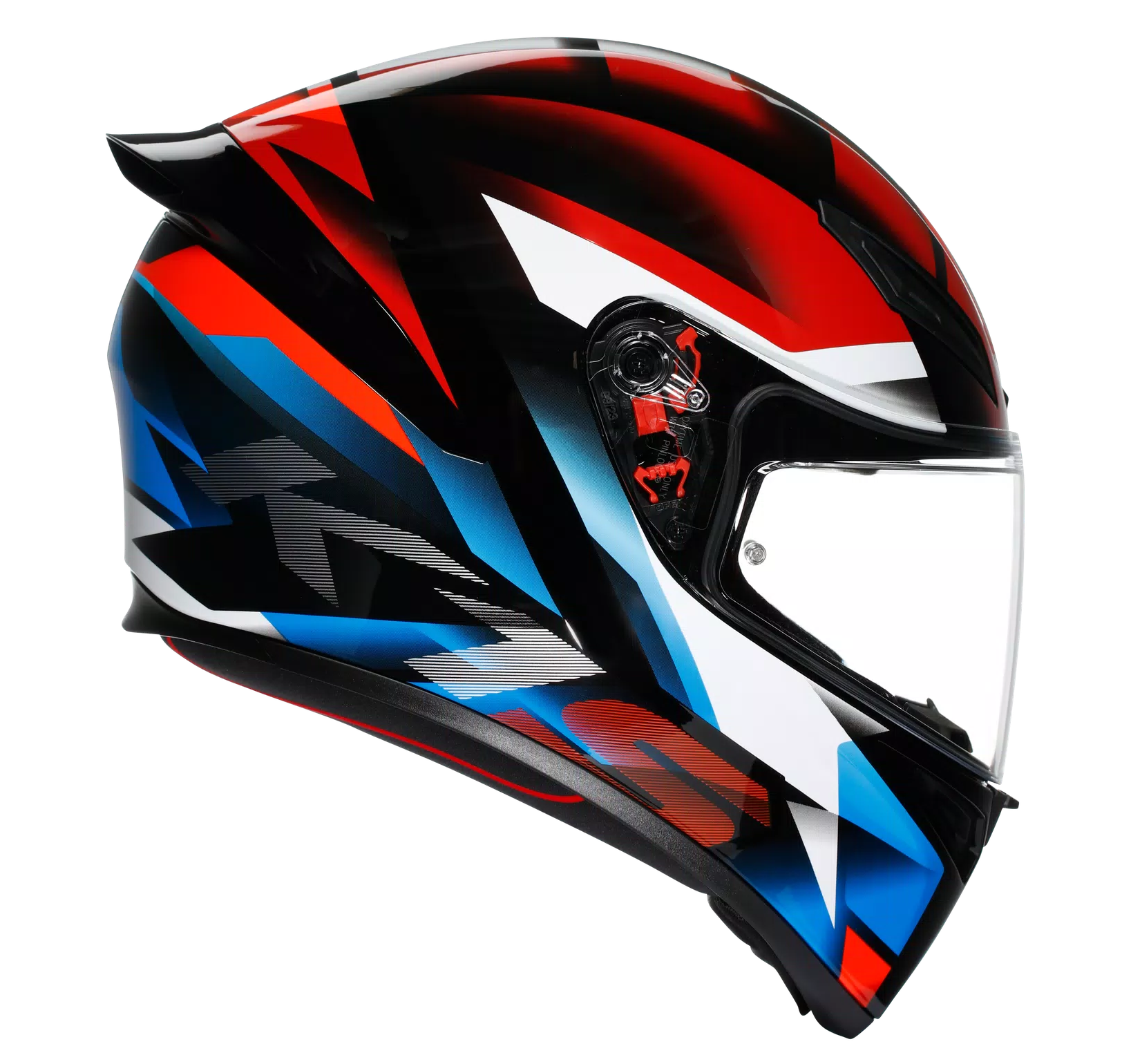 AGV K1 S Fastlap Gloss Black Red Blue Helmet - Image 5
