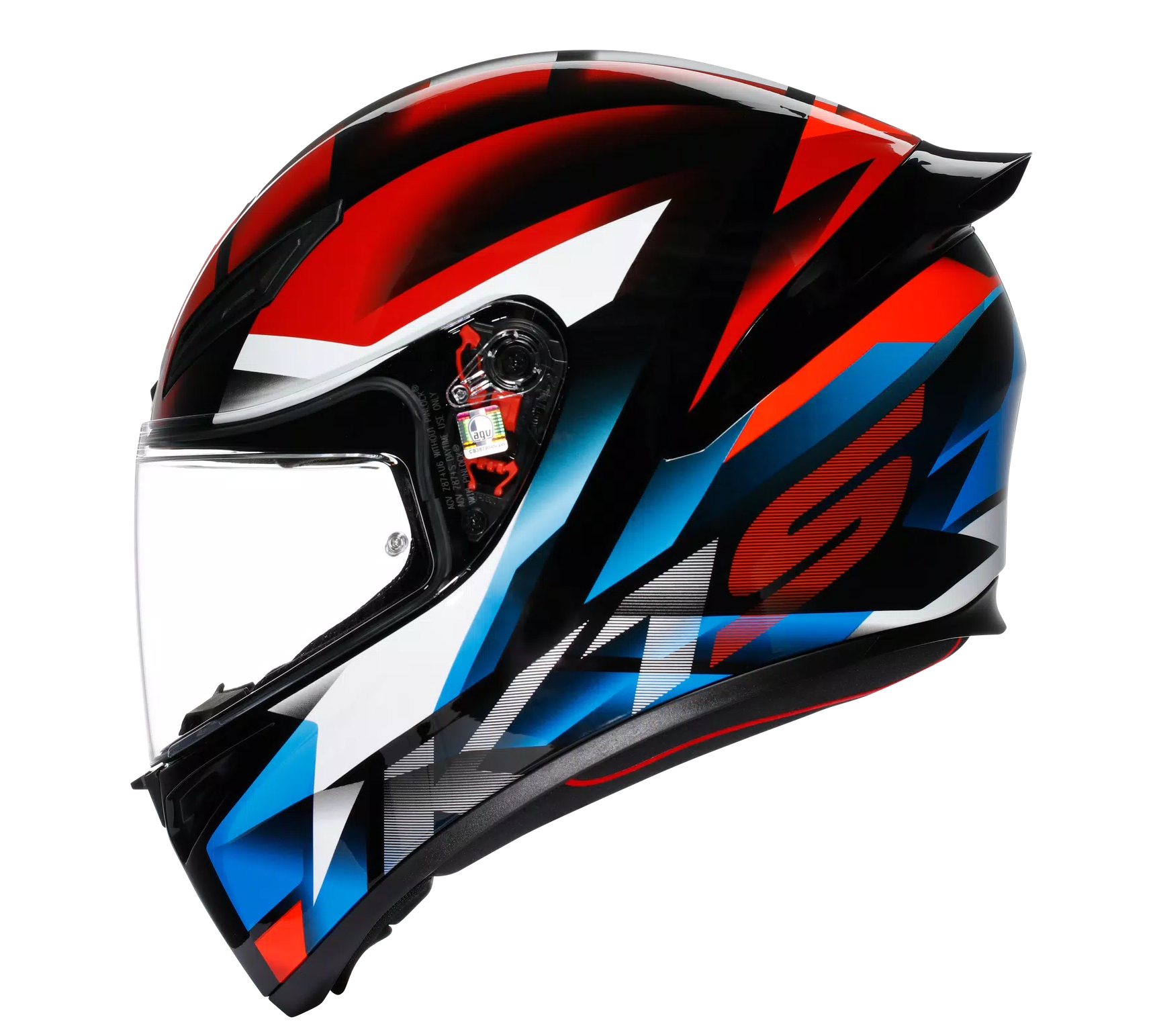 AGV K1 S Fastlap Gloss Black Red Blue Helmet - Image 6