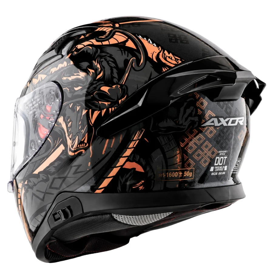 Apex Scratch Black Copper Helmet With Spoiler - Image 5