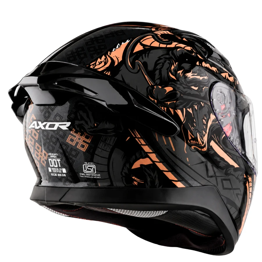 Apex Scratch Black Copper Helmet With Spoiler - Image 7