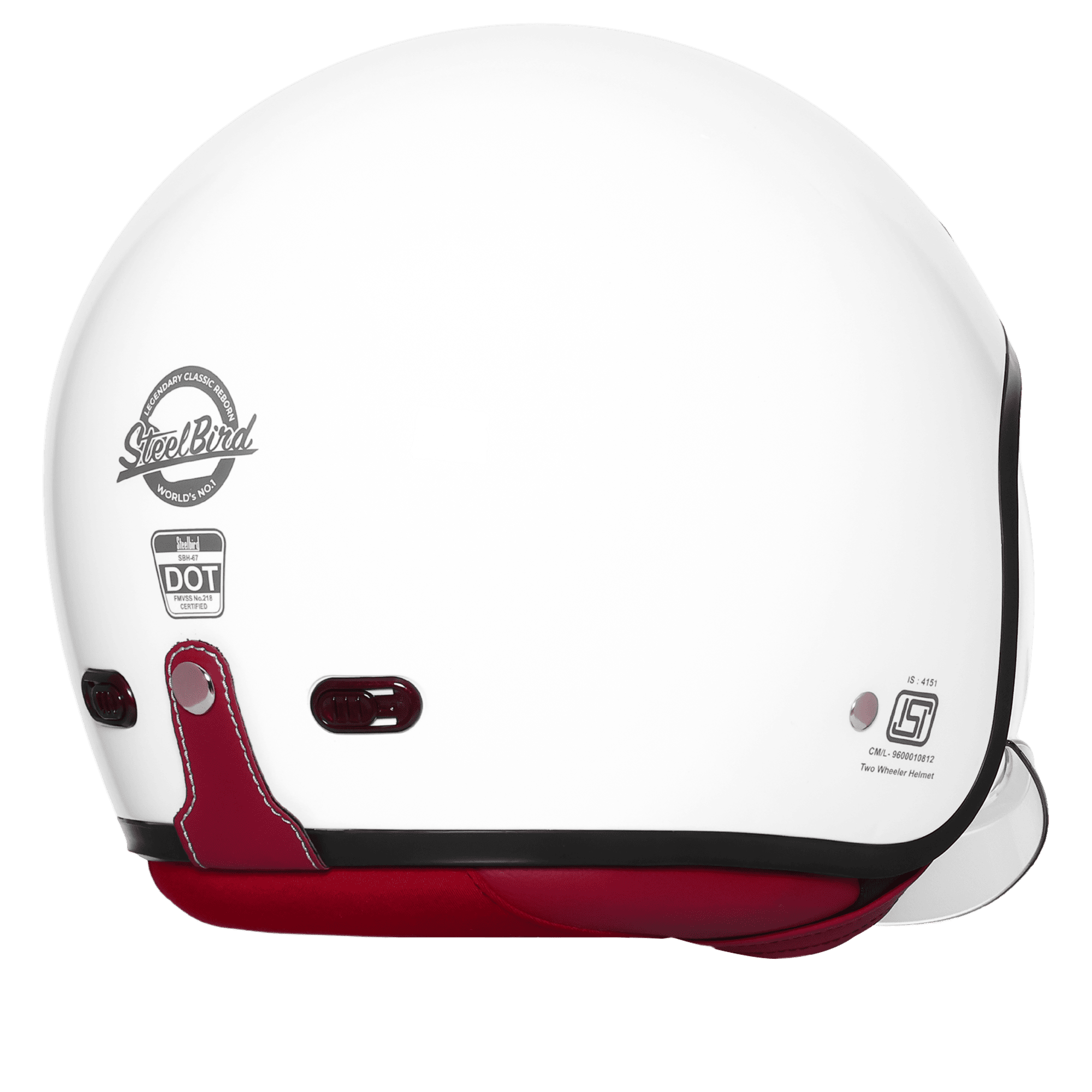 Steelbird SBH-67 VINTAGE DOT 5.O GLOSS WHITE - Image 4