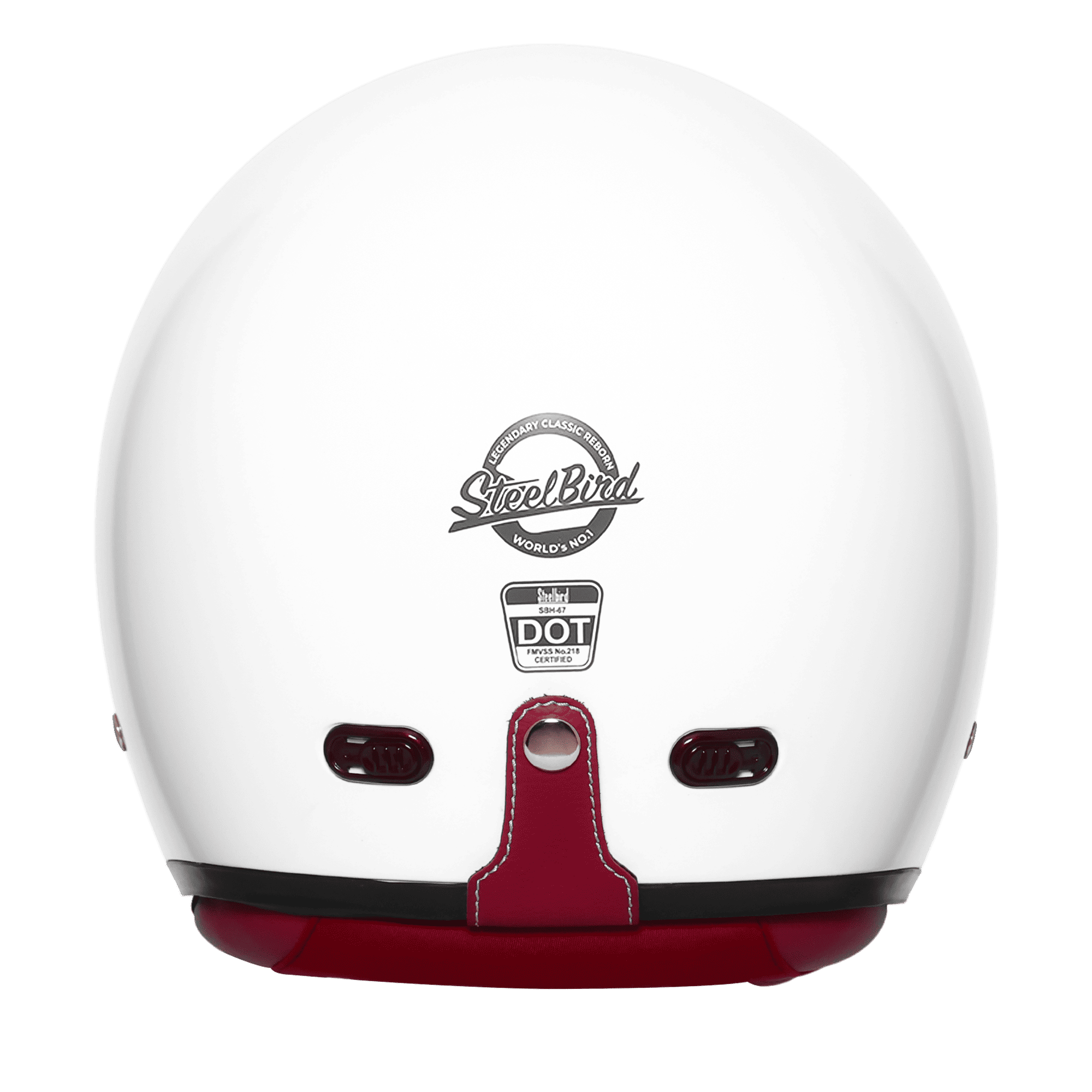 Steelbird SBH-67 VINTAGE DOT 5.O GLOSS WHITE - Image 3