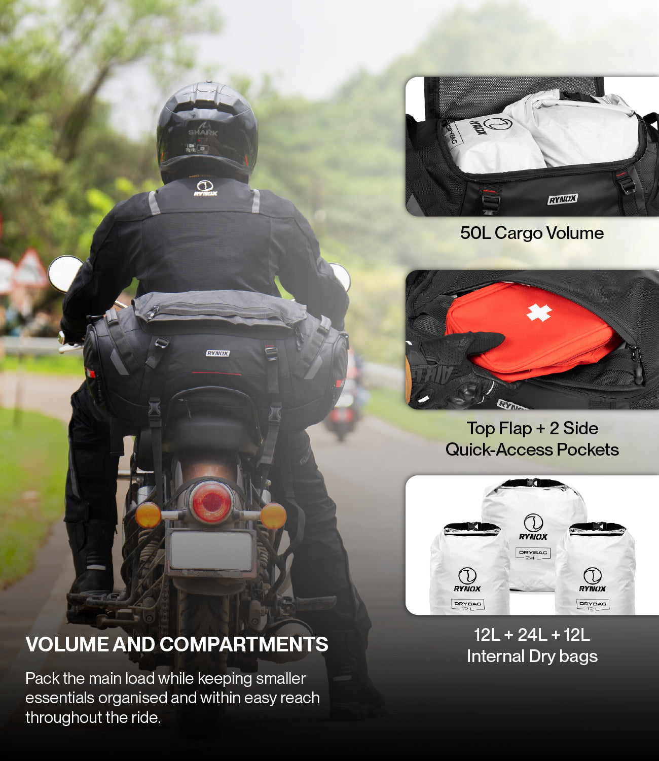 RYNOX OPTIMUS TAIL BAG 50L - Image 10